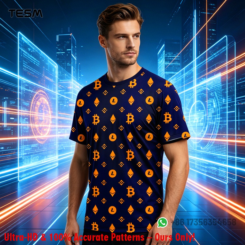 Office Tech Wear - Kaus Pola Kripto Pria Kaus Lengan