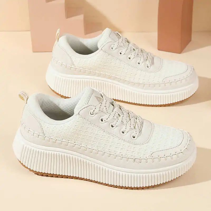 Office Tech Supply - Sepatu kets flat wanita, sepatu Sneakers